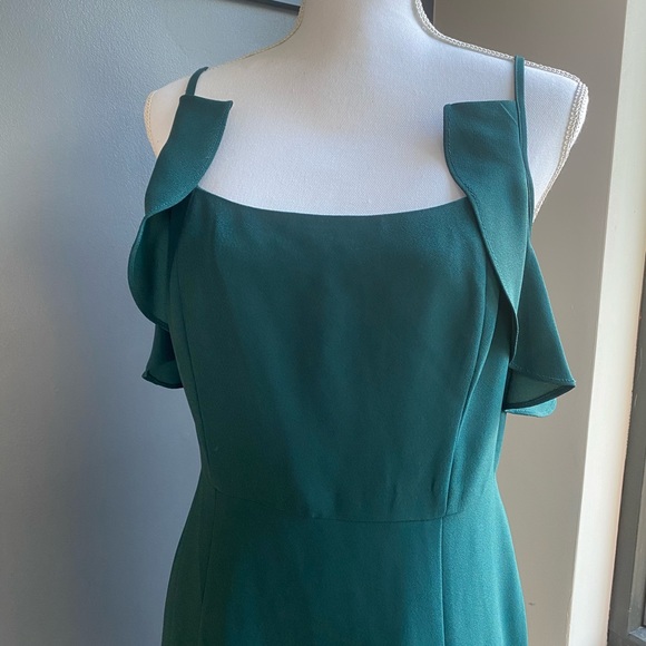 Nanette Lepore Ruffle Trim Dress in Evergreen - Picture 6 of 13